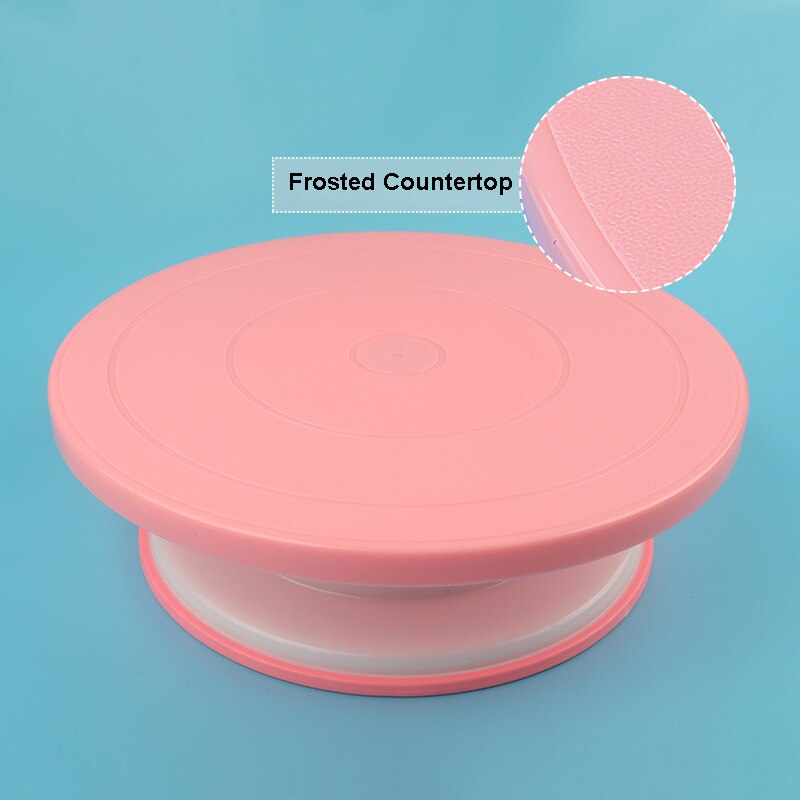 Pp Plastic Roterende Plaat Voor Cake Ingebouwde Lager Revolving Spinning Ronde Cake Stand Cupcake Draaitafel Draaitafel Gereedschap