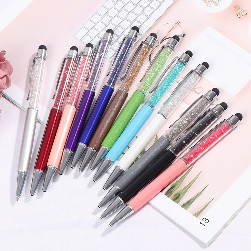 ! Crystal Ballpoint Pen Stylus Touch Pen for Writing Stationery Office&School Pen