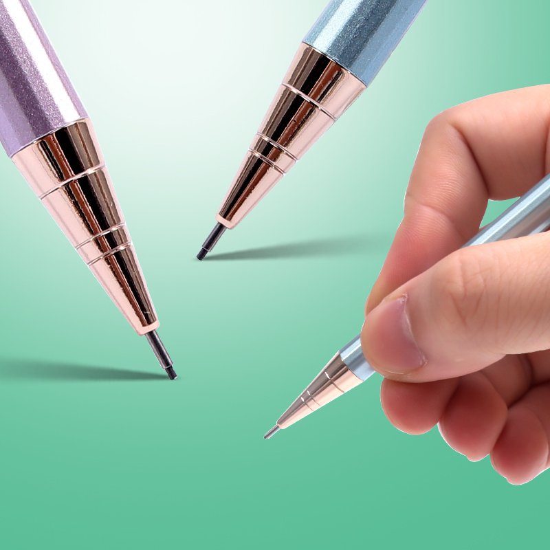 M&amp;G Full Metal Mechanical Pencils Morandi Color 0.5mm HB Lead Refill Student Writing Automatic Pencils Lapiseira School Supplies