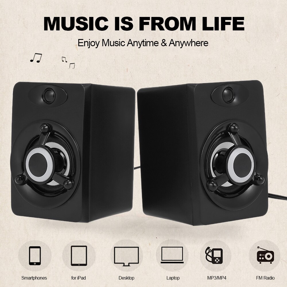SADA V-118 USB Verdrahtete Lautsprecher LED Computer Lautsprecher Bass Stereo Musik Player Subwoofer Sound Box für Laptop Desktop PC Smart telefon