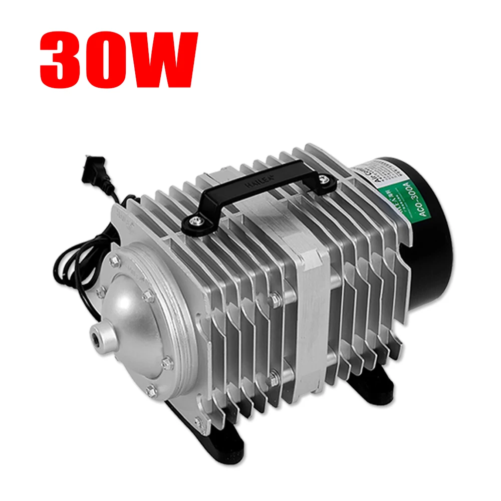 25/30/45W 220V Electromagnetic Air Pump Fish Pond Oxygen Pump Compressor for Pond Air Aerator Pump Oxygen Booster Pump: black