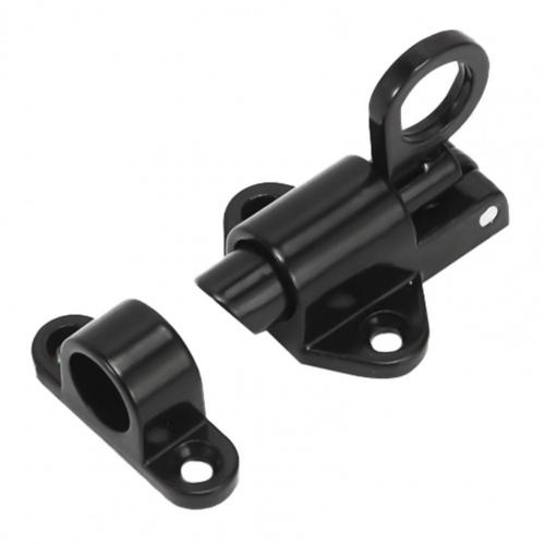 1 Set Bolt Lock Anti-rust Stable Portable Aluminum Alloy Sliding Door Window Lock for Home: Black