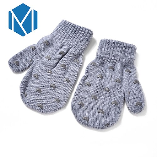 Miya Mona Star Kids Children Unisex Winter Warm Lanyard Glove Boy Girls Wool Knitted Luvas Covered Fingers Mittens Gloves: color 6