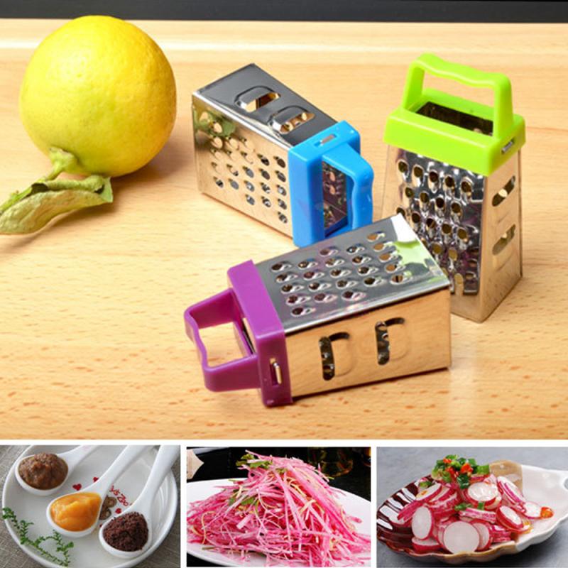 Mini 4 sidor multifunktionell manuell skärare grönsak frukt rund fräs strimla rivjärn rivare hushållsmat