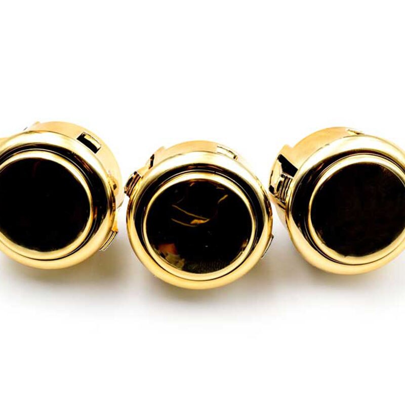 2 stuks sanwa obsj -30 metalen afwerking drukknop -in 30mm vervangende drukknop zilver goud voor arcadespel