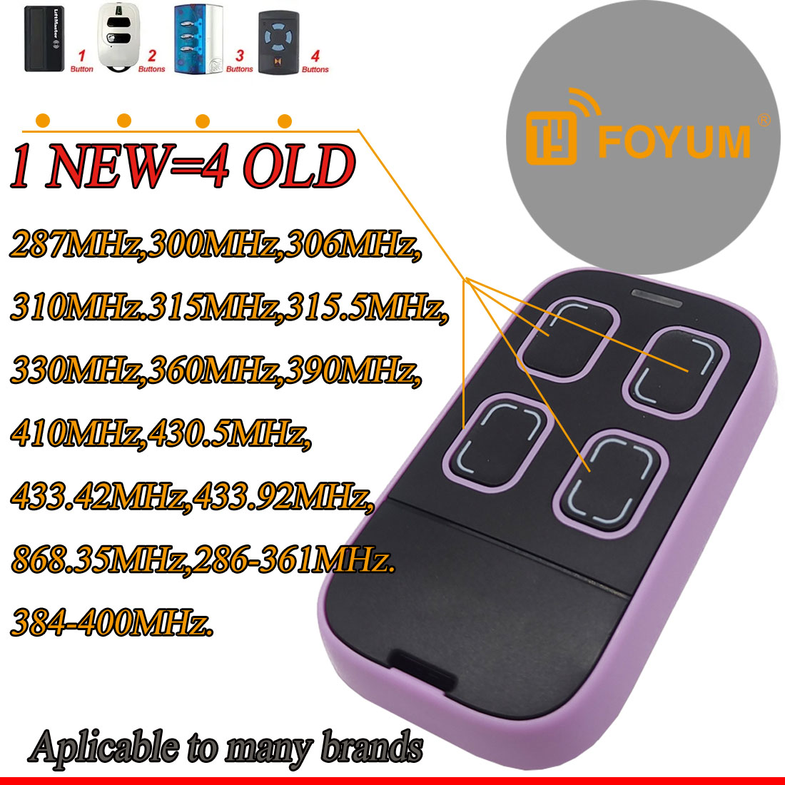 APRIMATIC TM4 TR2 TXM TR4 Remote Control Garage Door Opener 433.92MHz Rolling Code APRIMATIC Remote Control Wireless Transmitter