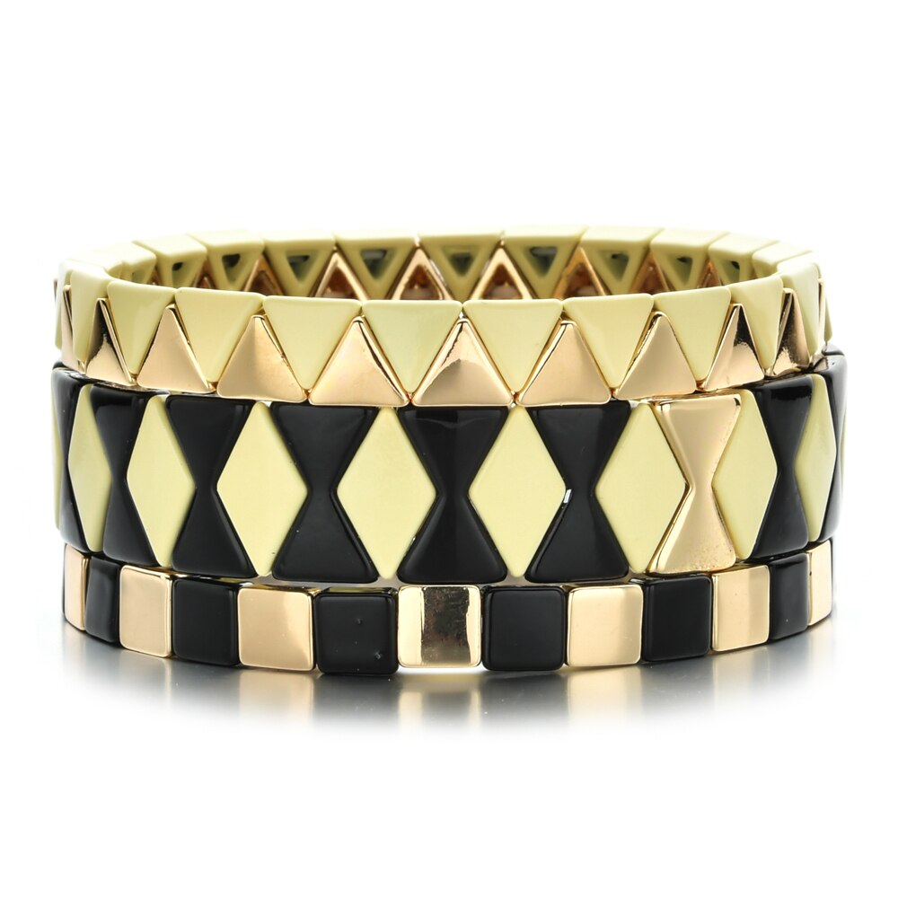 DIY Beads Enamel Tile Bracelet Pulseras Mujer Moda 2022 Bracelets Jewelry Women Bileklik Boho Rainbow Armband: A9