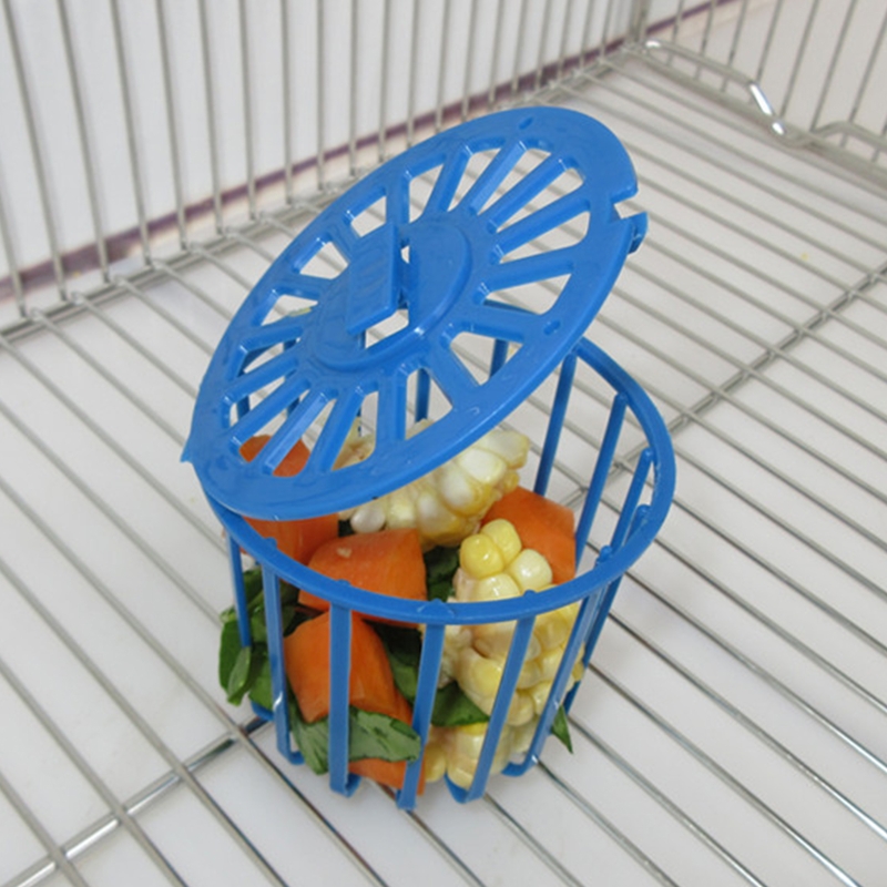Alimentador de frutas para loros, soporte para aperitivos de aves, dispensador de golosinas para pinzones, cacatúa colgante en jaula, cesta de verduras, fácil de usar, 157A