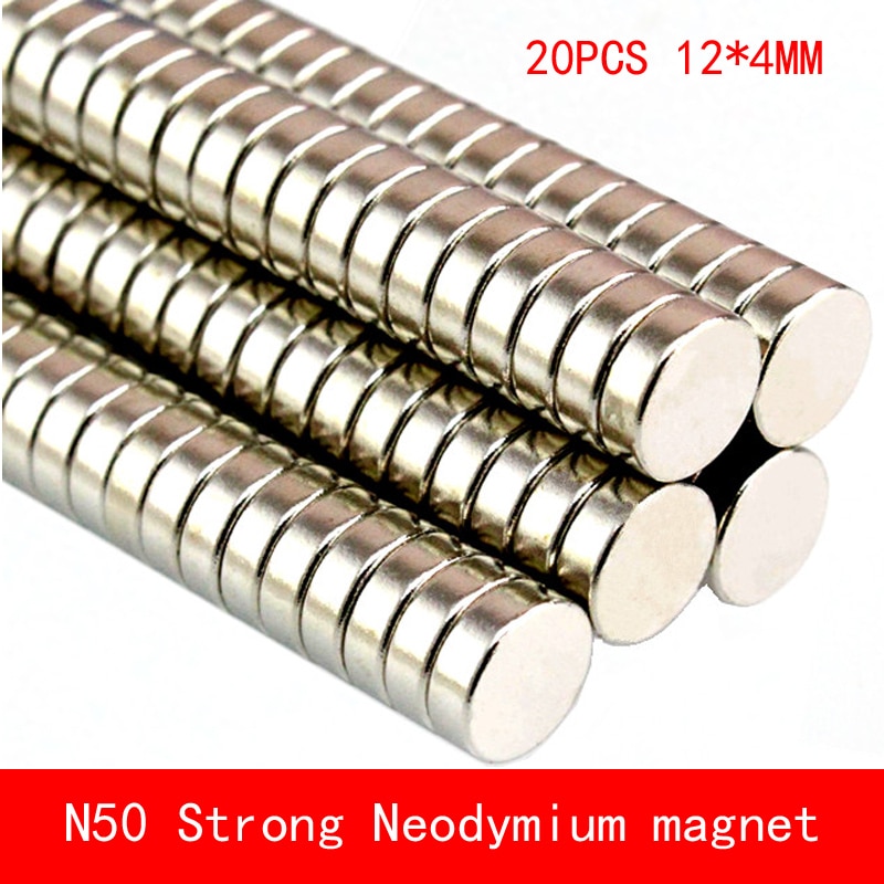 20 STKS D12 * 4mm ronde N50 Sterke magnetische kracht zeldzame aarde Neodymium magneet diameter 12X4 MM