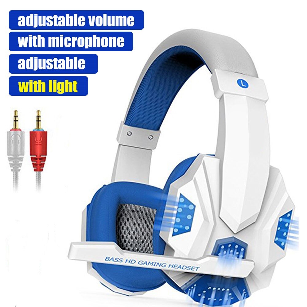 G2000 G9000 Gaming Headsets Big Headphones with Light Mic Stereo Earphones Deep Bass for PC Computer Gamer Laptop PS4 X-BOX