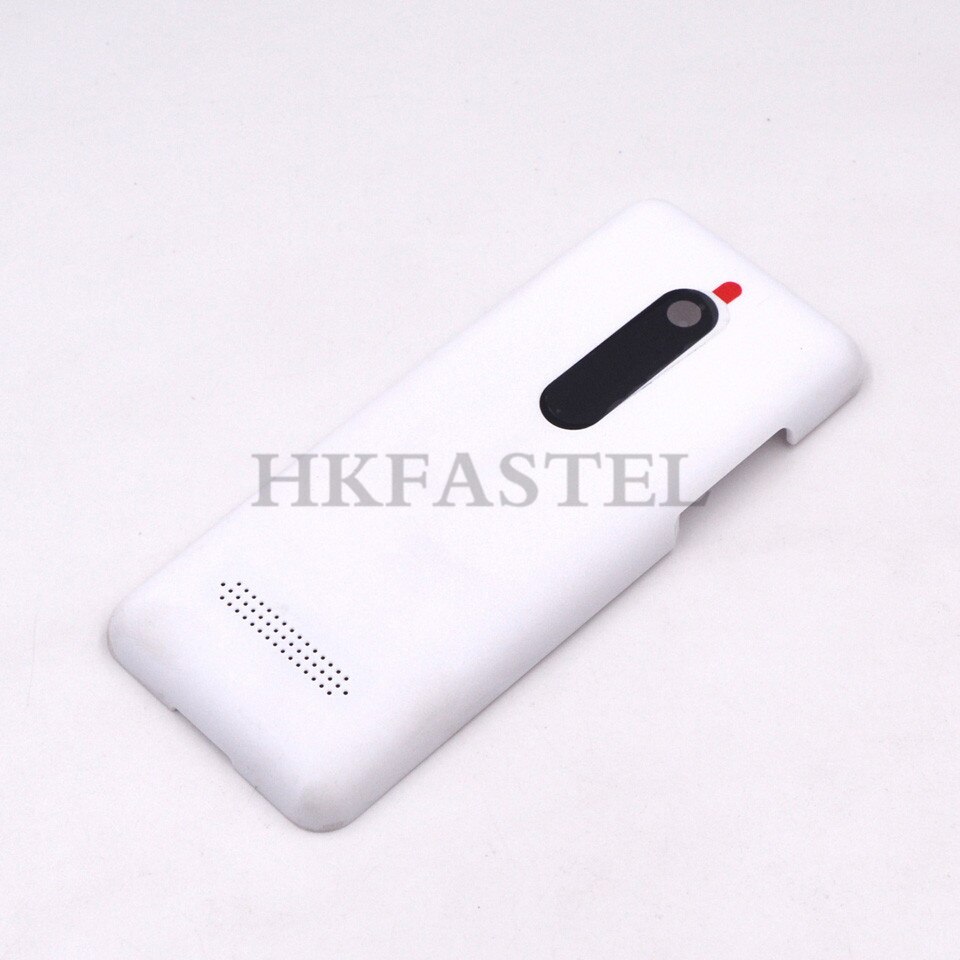 For Nokia 206 Mobile phone Front face Housing with Tool For 206 Dual Sim RM-872 Back battery door cover: White Color