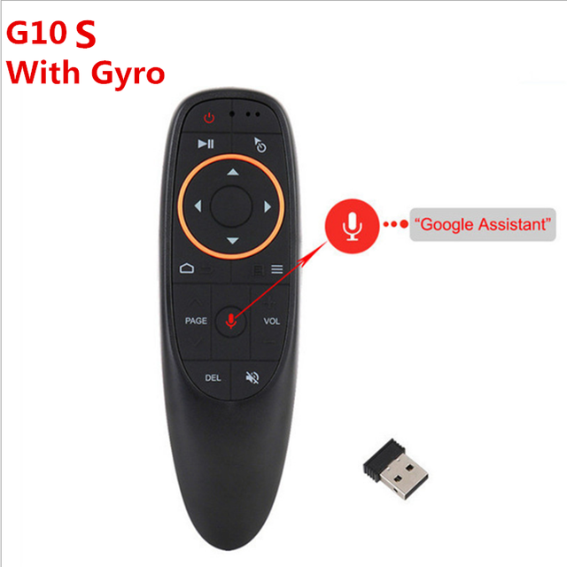 Télécommande gyroscope sans fil pour h96 max x96 hk1 max, android tv g20s g, 2.4g: g10s