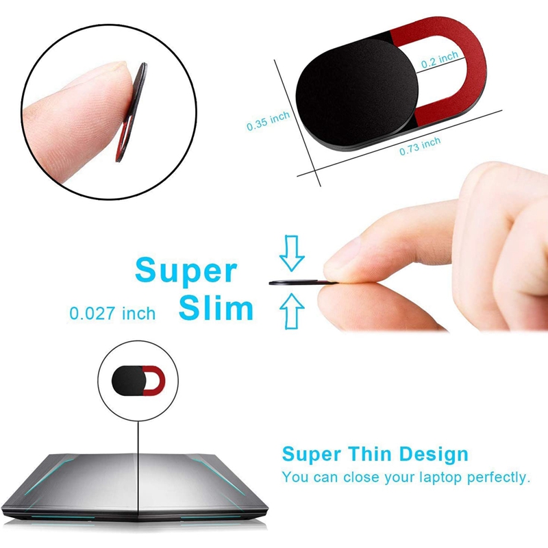 Webcam Cover, Ultra Thin Web Camera Cover Slide for Smartphone, Protect Your Privacy and Security (3 Pack )