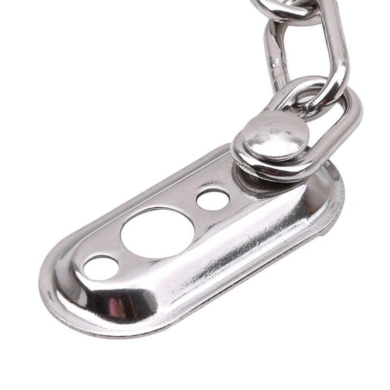 Loack antirrobo para puerta, pieza de cerradura, cadena de seguridad de Color plata y acero inoxidable, cerrojo, pestillo, protector de armario