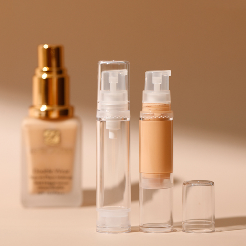 Podkład w płynie butelka podróżna 5ml 10ml 15ml Mini podkład kosmetyczny próbki narzędzia do przepakowywania Airless butelka z pompką przenośna
