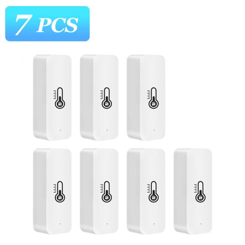ZigBee Smart Temperature And Humidity Sensor Smart Home Security Tuya Smart Life APP Control Work With Alexa Google Home: 7PCS