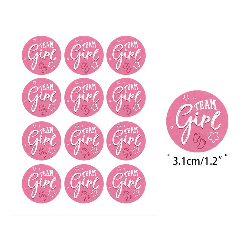120pcs Team Boy Team Girl Stickers Boy or Girl Vote Sticker for Gender Reveal Party Decoration Baby Shower Packaging Seal Labels: Z08