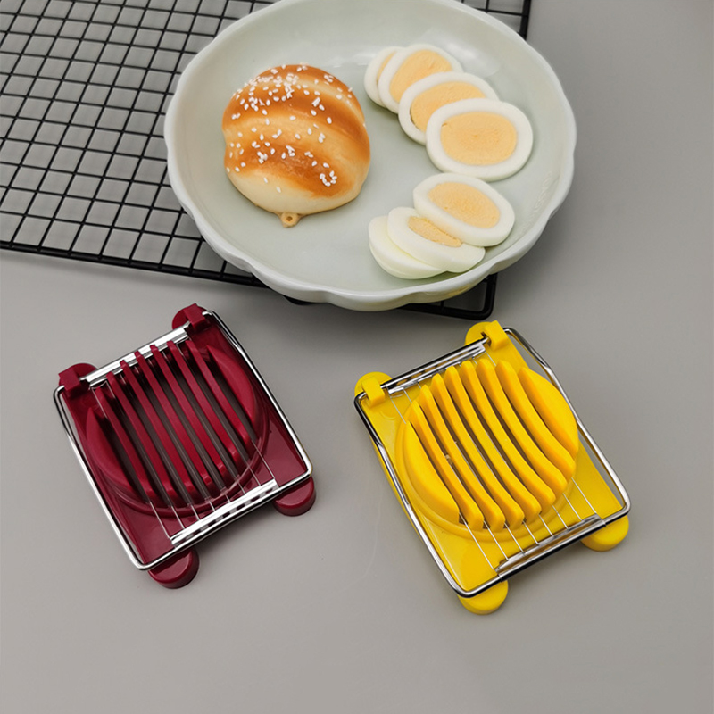 Køkkentilbehør æggeskærer rustfrit stål frugtsalatskærer æggeværktøj manuel foodprocessor køkkengadget ali 426