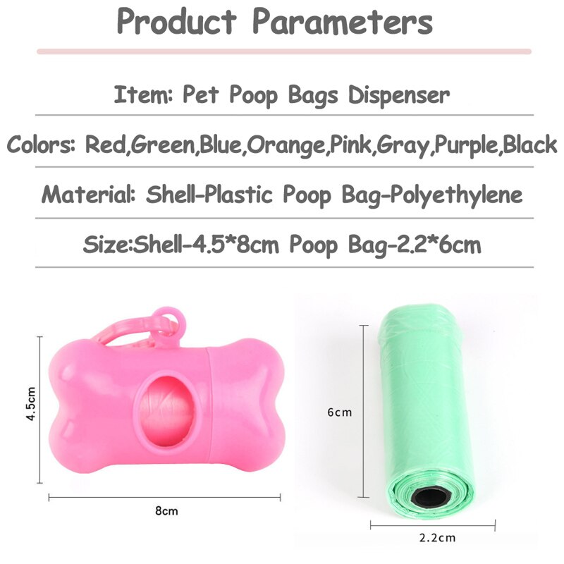 Perro mascota residuos bolsa portátil dispensador de residuos para perros titular de la bolsa de perro caca Scooper bolsas perros de compañía Pooper Scooper mascotas suministros