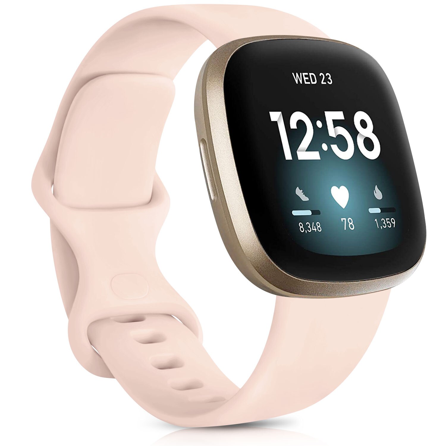 Siliconen Horloge Band Voor Fitbit Versa 3 Band Smartwatch Sport Armband Voor Fitbit Versa Gevoel Waterdicht Wrist Band Accessoires: pink / L(165-215mm)
