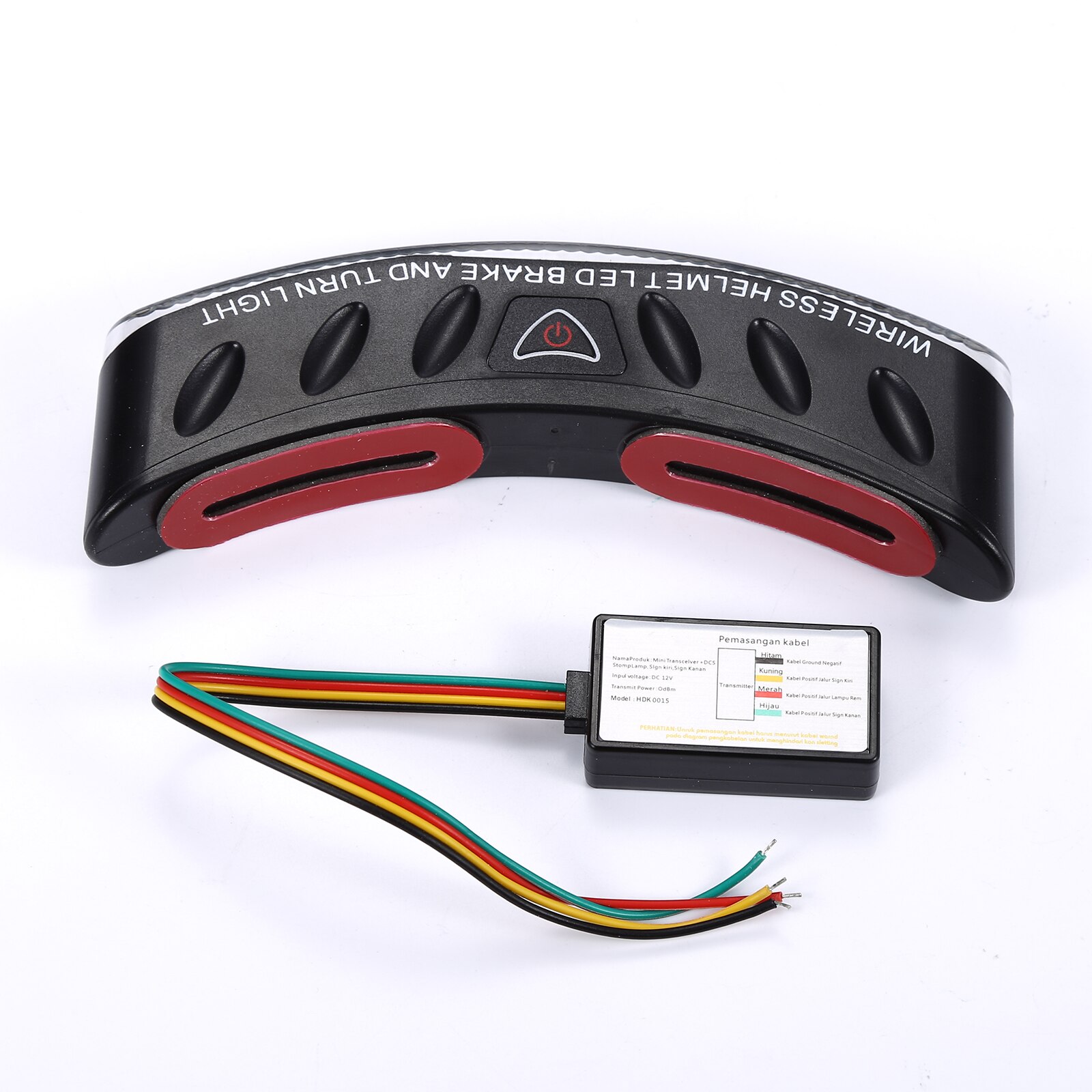 12V 8LED Motorcycle Helmet Light Wireless Luminous Modified Motocross Motorbike Helmet Brake Turn Signal Safety Light