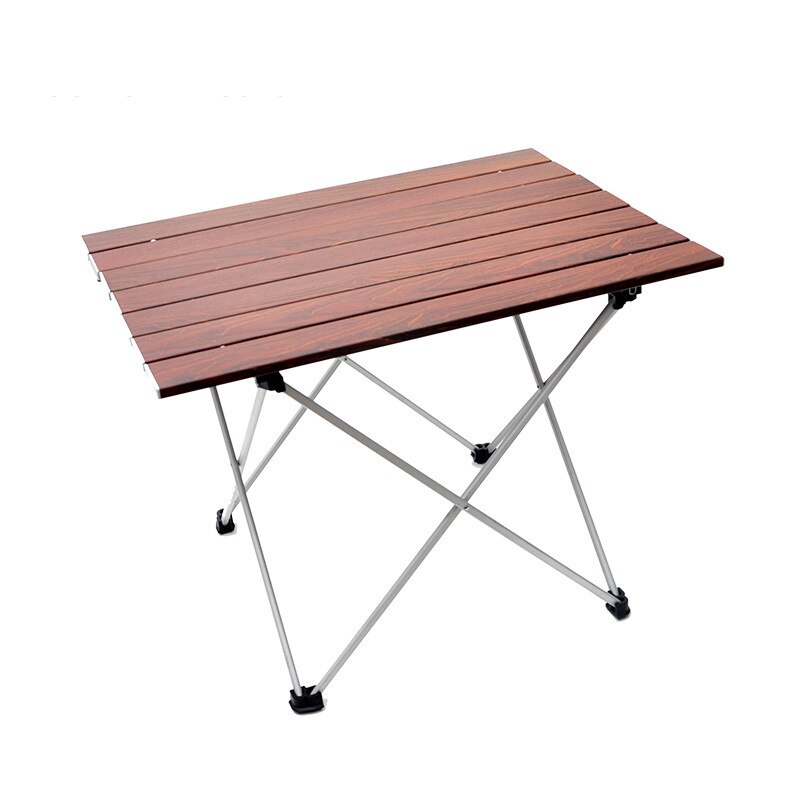 Taitettava kannettava puupainettu retkeilypöytä kevyt talli mesas plelegables matka vaellus grilli ulkoleiri piknikpöytä