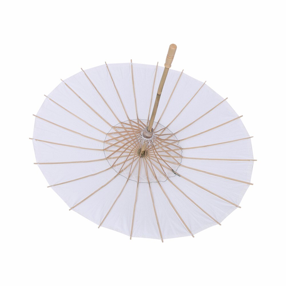 Bamboo White Paper Umbrella Tissue Paper Paraso Chinese Traditional Ancient Craft White Umbrella China Traditional Dance Props