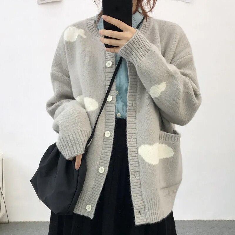 M&Catree Women's Faux Fur Jacket, Round Neck Long Sleeve Shaggy Winter Coat, Light Grey