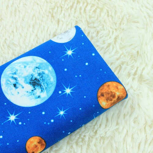 110 x 45cm dikke katoenen linnen stof per meter sterrenhemel print tela algodon handgemaakt naaien patchwork materiaal accessoires doek: Default Title