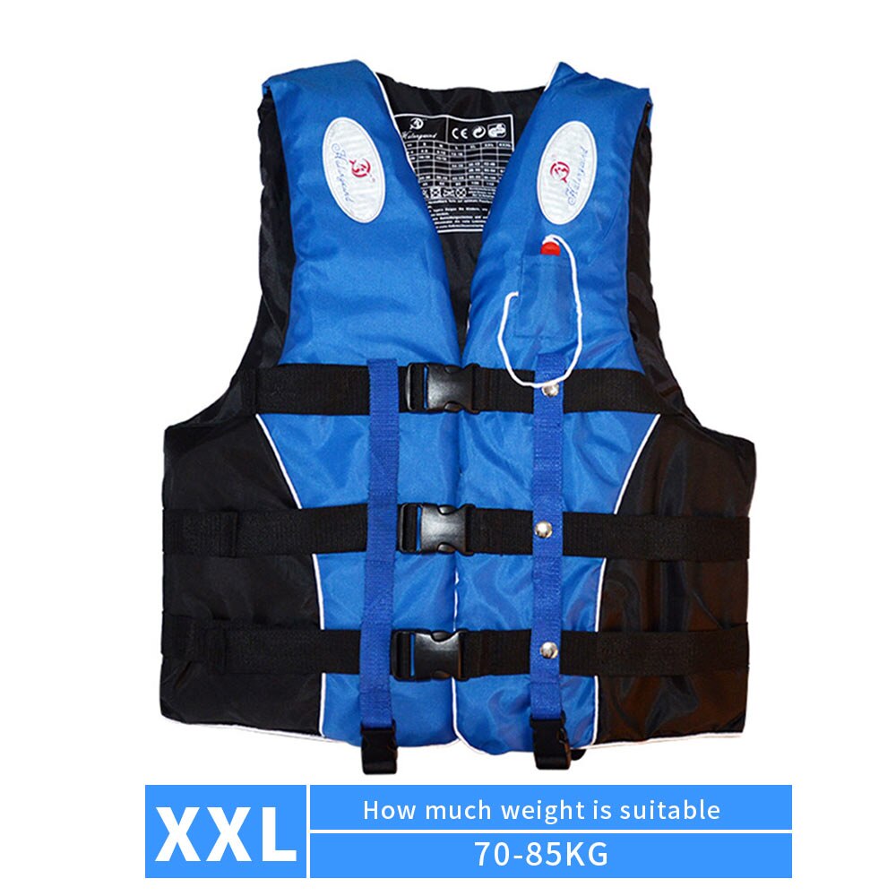 Chaqueta salvavidas desmontable de lona para adultos, para natación, pesca en vela, chaqueta de flotación, rescate en el mar, chaleco de pesca, flotabilidad al aire libre, duradera: style 2 Blue XXL