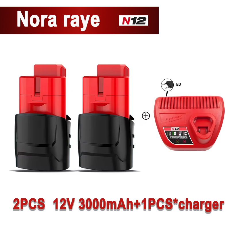 For Milwaukee M18 M12 Power Tool Battery XC 12v 18v 3Ah 5Ah 6Ah 9Ah M18B5 48-11-1815 48-11-1860 M18B2 M18B4 M18B5 Battery Packs: Lavender