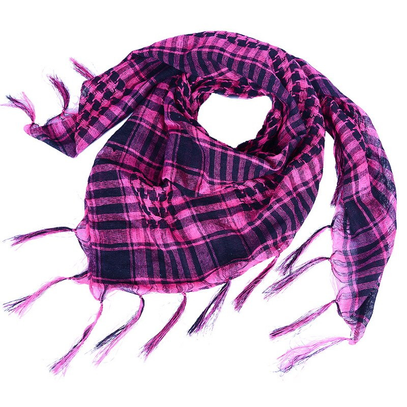 Bufanda de pata de gallo árabe para mujer, gruesa de invierno, suave, cálida, de Cachemira, blanca y negra, larga, con borla,: Gris oscuro