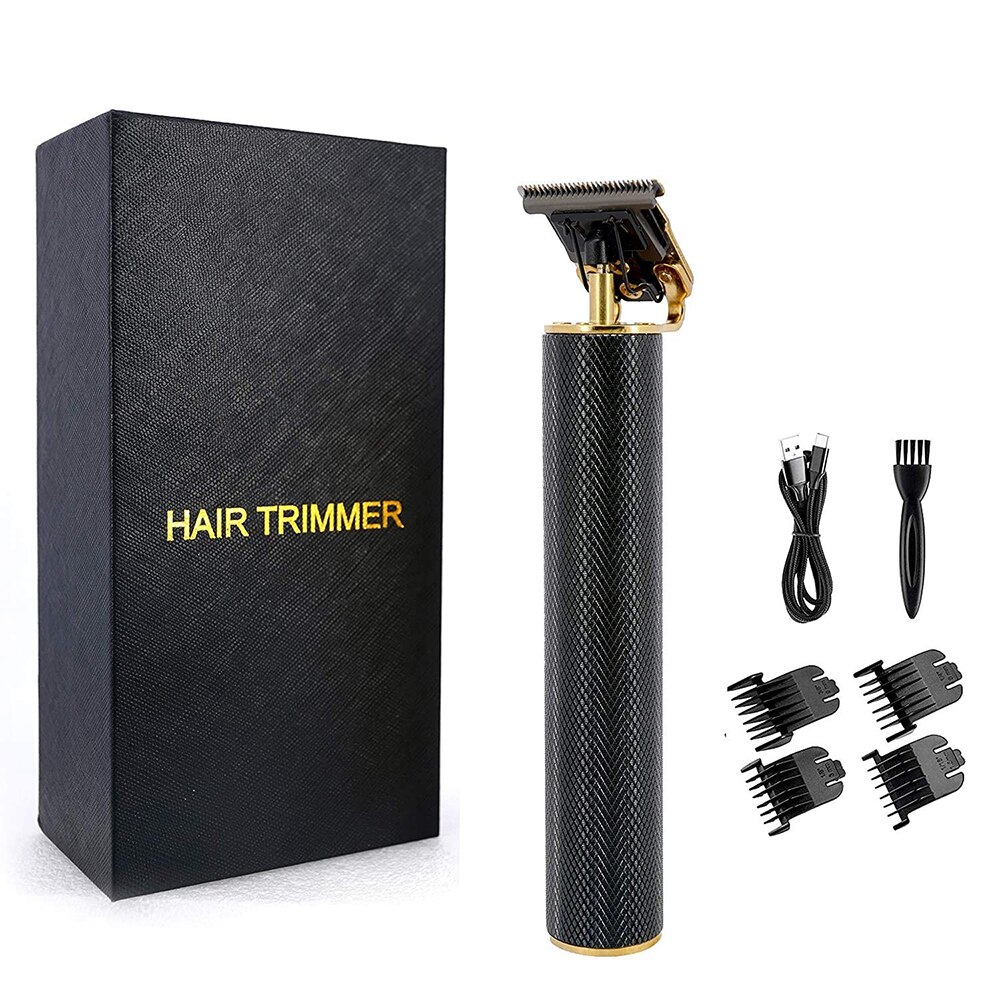 Professionele Tondeuse Kapper Kapsel Sculptuur Cutter Oplaadbare Razor Trimmer Verstelbare Cordless Rand Mannen Tondeuse: Black