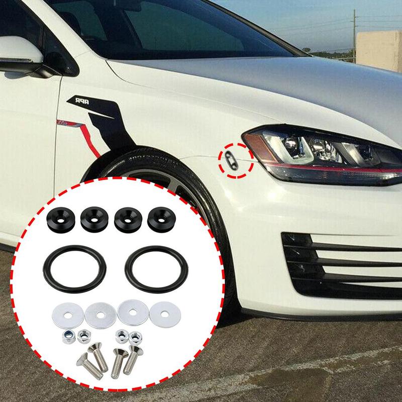 Universal aluminium jdm kofanger lynlås fastgørelsesdele fender skiver front kofangere bag kofangere omgiver forstærkningsring jdm