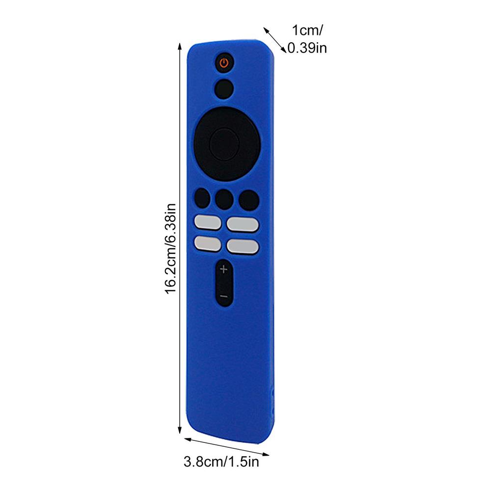 1pc Protective Case For XiaoMi TV Box 4K 2nd Gen Remote Control Cover Silicone Soft Shockproof Protector Shell: Blue