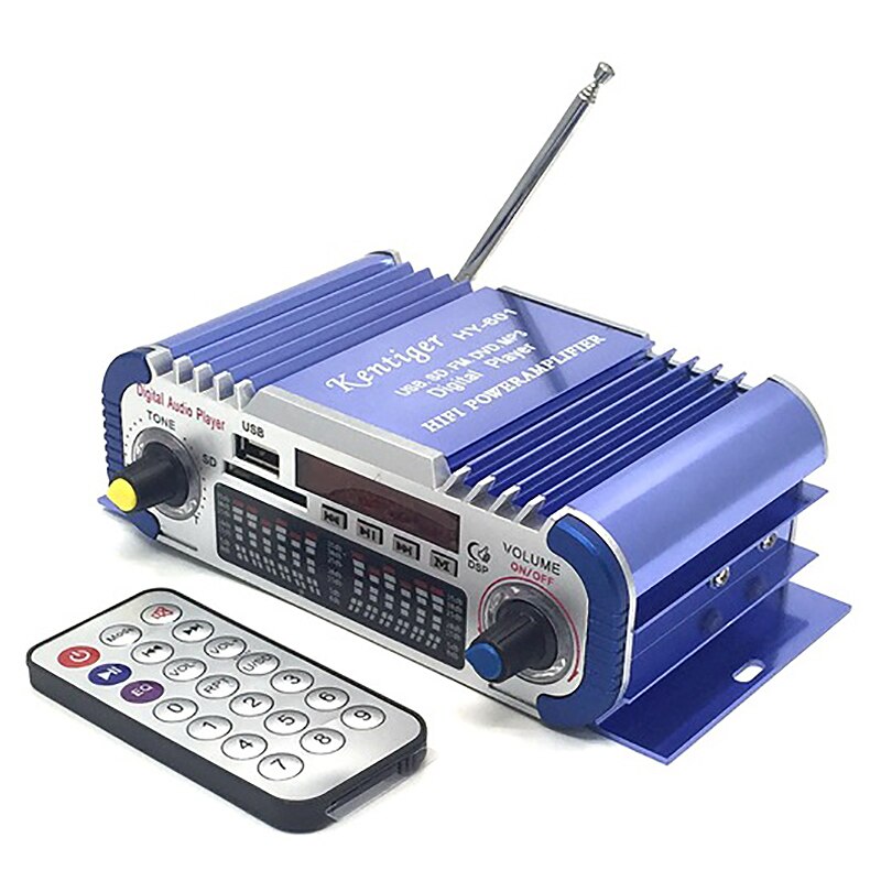 Kentiger HY-601 Digital HI-FI Auto Car Stereo Power Amplifier USB SD Player Dac