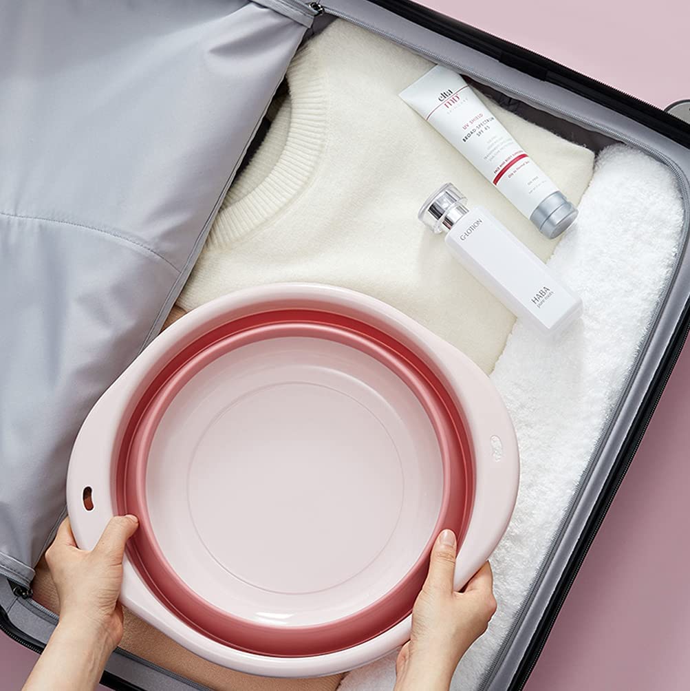 Plastic Silicone Folding Basin Portable Camping Wash Basin Car Wash Bucket Household Kitchen Fruit Clean Basin Home Supplies