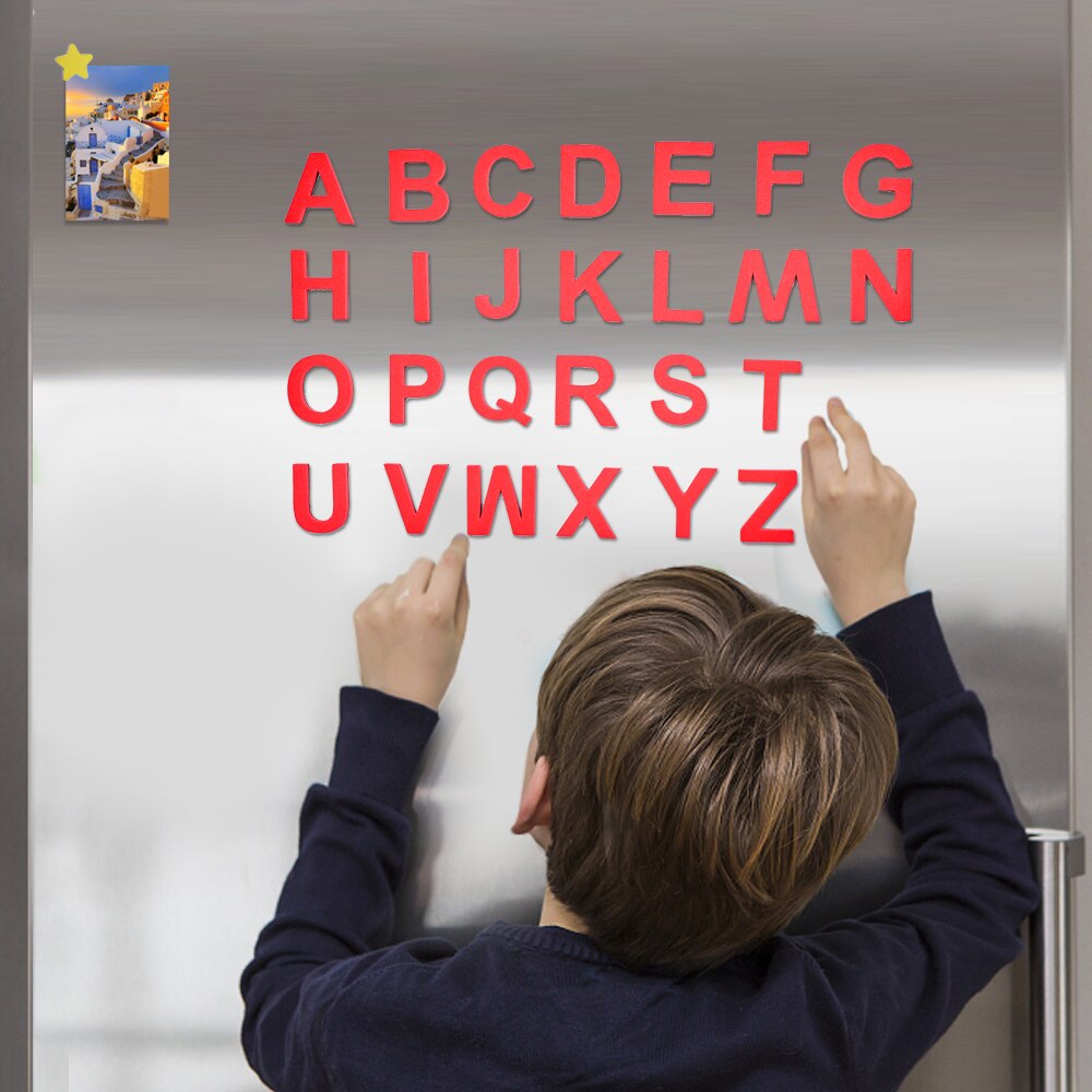 Angielskie litery cyfrowe naklejki magnetyczne EVA alfabet magnesy na lodówkę Classroom tablica gadżet dzieci wczesna edukacja narzędzia