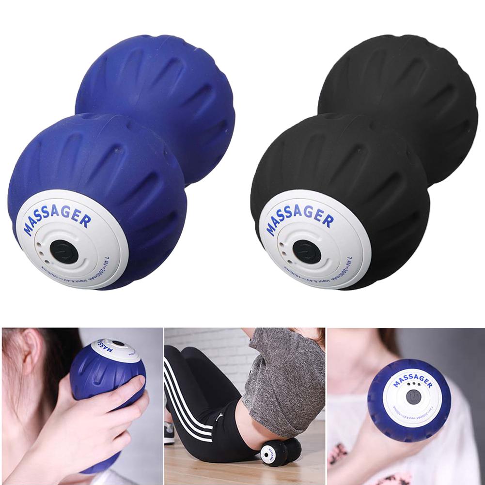 Bola vibratoria eléctrica para masaje de cacahuete, Bola de masaje de alta densidad, ligera, ejercicio de Fascia corporal para Fitness, alivia el dolor, masajeador de Yoga