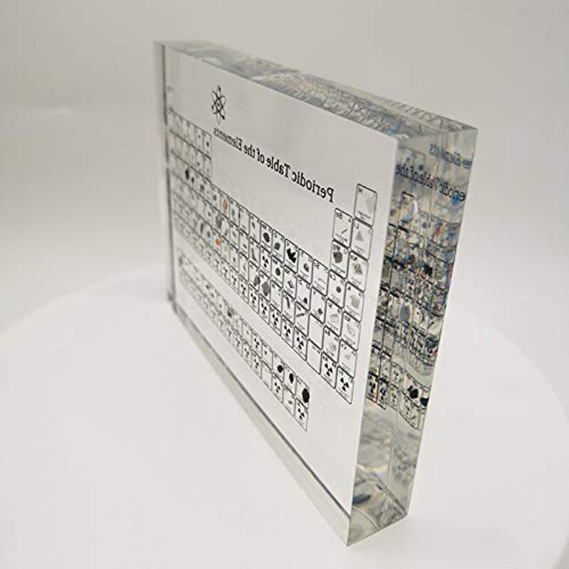-Acrylic Periodic Table Display Kids Teaching Tool Home Decoration Crystal Chemical s Display