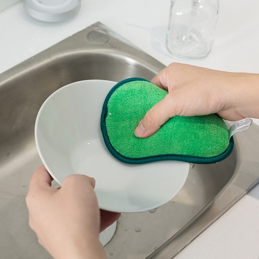 5Pcs Dubbelzijdig Keuken Cleanging Spong Non-Kras Cellulose Scrub Spons Voor Huishouden Afwassen Microfiber Sponzen Borstel