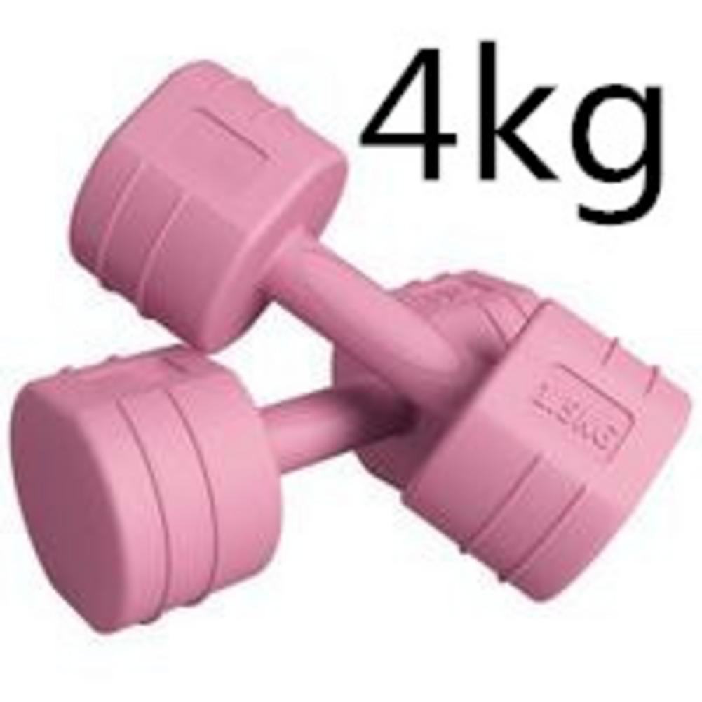 1 Pair Multifunctional Dumbbell Rubber Anti-Dumbbell Knurled Ergonomic Handle Solid Cast Iron Core Dumbbell: Mixed Color