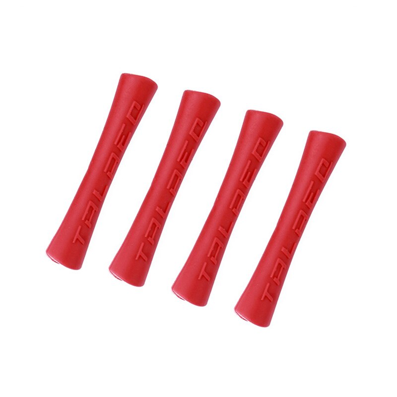 4 Stks/set Ultralight Bike Frame Beschermende Kabel Gids Fiets Mouw Siliconen Kabel Protector Voor Mtb Racefiets Brake Shift Lijn: 4pcs red