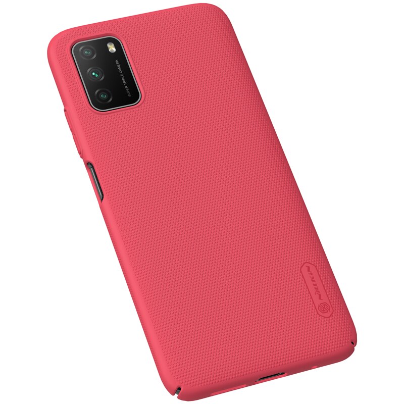 per xiaomi mi POCO M3 custodia Nillkin scudo glassato coperchio posteriore rigida per PC per poco m3 POCO M3 custodia protettiva per telefono: rosso
