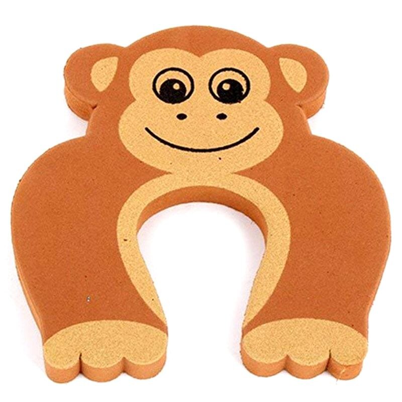 C-Shaped Foam Door Guard Anti-Slam Animals 4 Pack