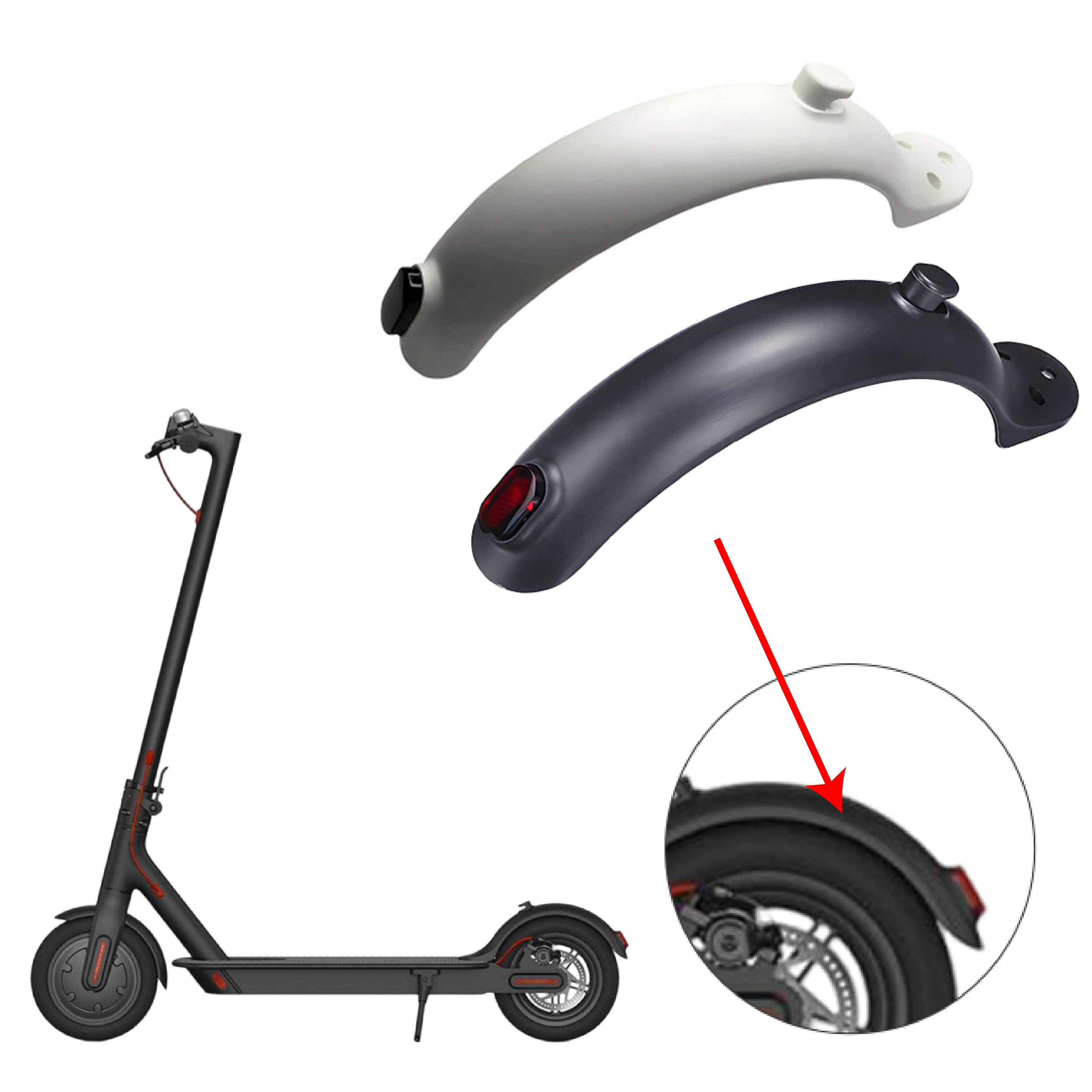 Guardabarros delantero y trasero para patinete eléctrico, piezas de repuesto para patinete Xiaomi M365 Pro Pro2 1S Mi3