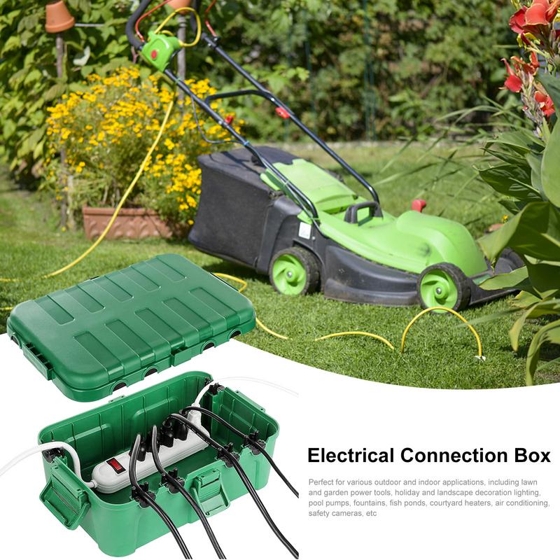Utomhus elbox förlängningssladd skyddslåda väderbeständig elförlängningssladd skydd för luftkonditioneringsapparater trädgårdsverktyg