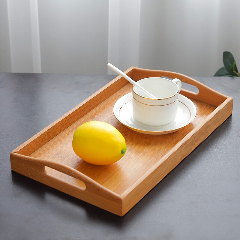 Bamboo Bamboo Rectangular Bamboo Tray Tea Tray Home Daily Fruit Tableware Tea Set Tea Tray Tea Tray Bamboo Tray