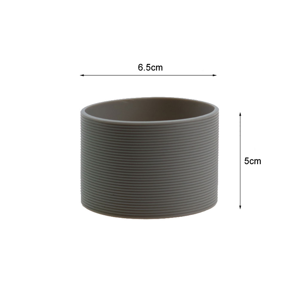 Silicone world 6.5CM tazza di vetro in Silicone tazza antiscivolo manica isolamento antiscivolo copertura protettiva striscia orizzontale copertura isolante