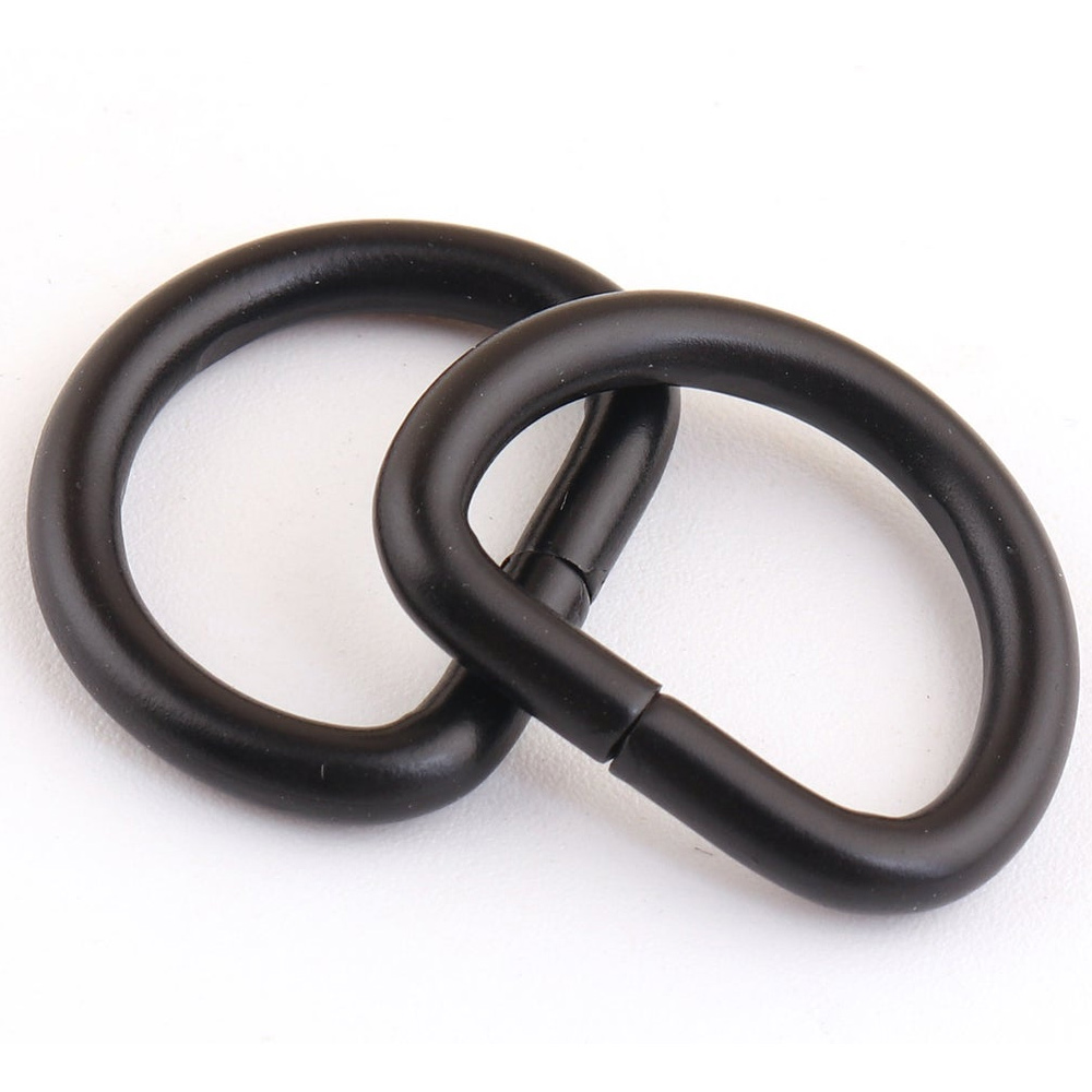10pcs Metal D Ring Heavy Duty Strong Webbing Dee Ring Buckle for Bag Strap Belt Purse DIY Bag Accessories: 7# / Black Nickel